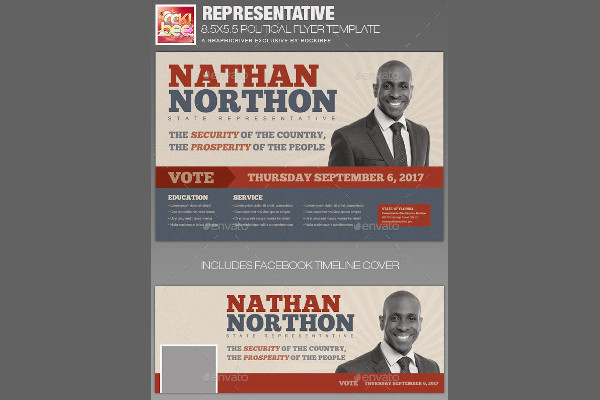 representative political flyer template