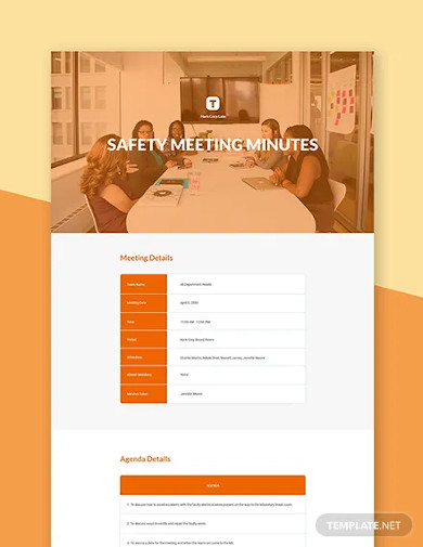 Safety Meeting Minutes Template