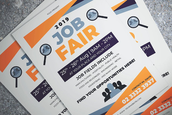 simple job fair flyer