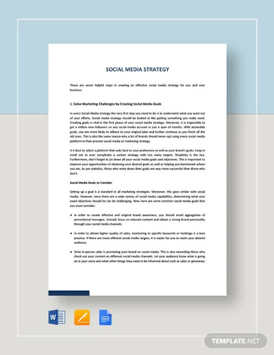 Social Media Strategy Template