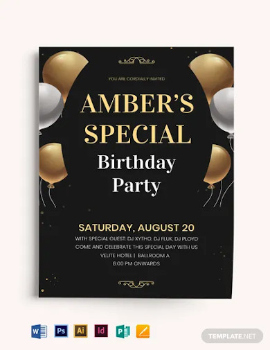 special my birthday flyer template