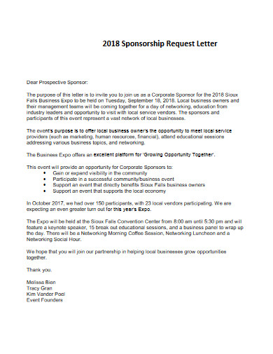 how to write a formal letter requesting sponsorship for education