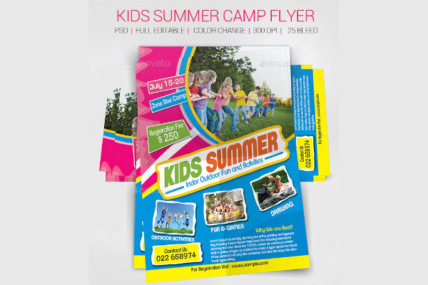 summer camp flyer design