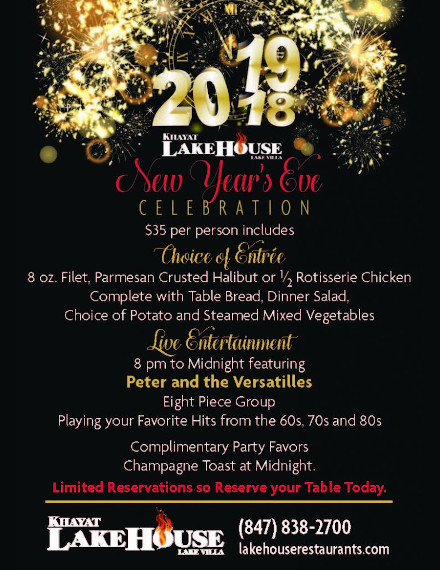Event Flyer Example of LakeHouse Restaurant
