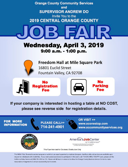 Orange County Job Fair Flyer Example