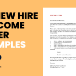 New Hire Welcome Letter Examples