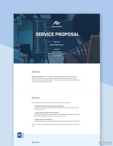 product or service business proposal template