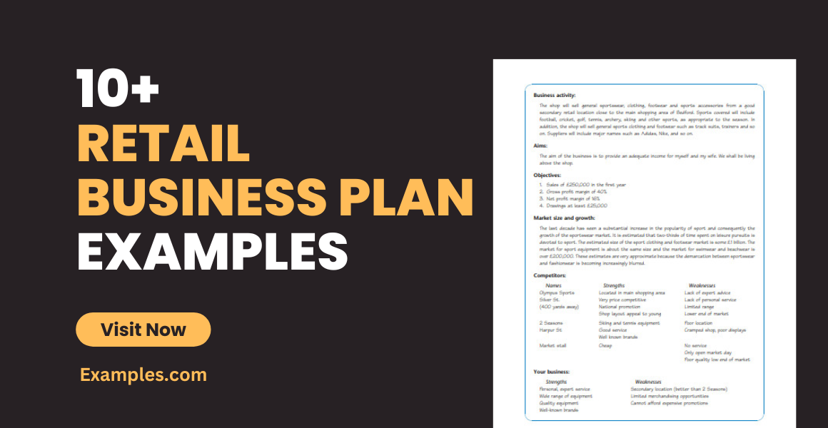 retail business plan examples