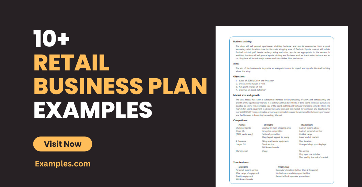 sample of retail business plan