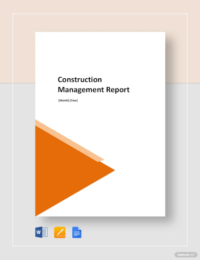 construction management report template