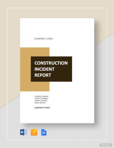 simple construction incident report template