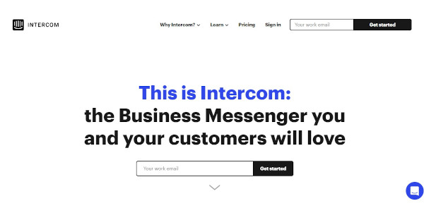 call to action of intercom