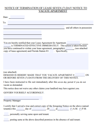 7 day eviction notice form