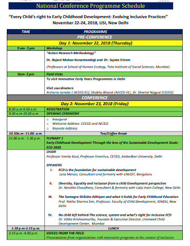 10+ Conference Program Examples [ Schedule, Pre-Conference ...