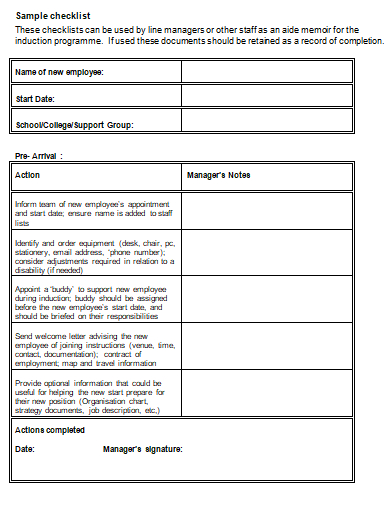 duties shift change checklist