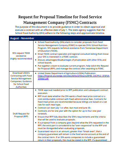 food service management company contracts