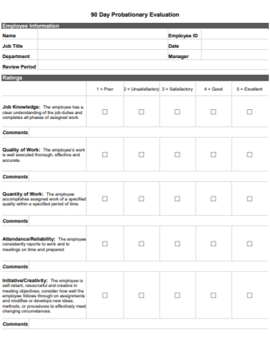 HR Evaluation Form - 10+ Examples, Format, Pdf | Examples