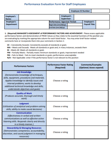 Hr Evaluation Form - 10+ Examples, Format, Pdf 