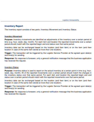 Logistic Report - 10+ Examples, Format, Pdf | Examples