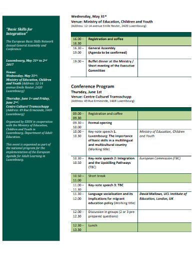 printable conference program schedule