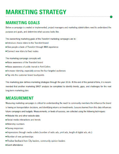 retail marketing plan template