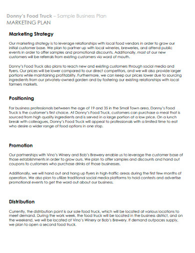 trucking business marketing plan template