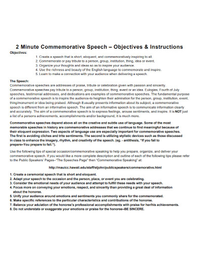 10 minute speech written