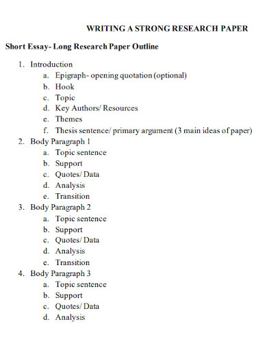 apa strong research paper outline