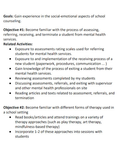 Academic Goals & Objective for High School Students