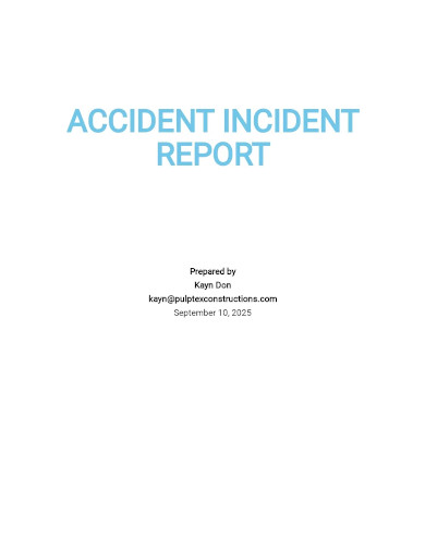 accident incident report template