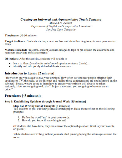 3 Argumentative Thesis Statement Examples In Pdf Examples