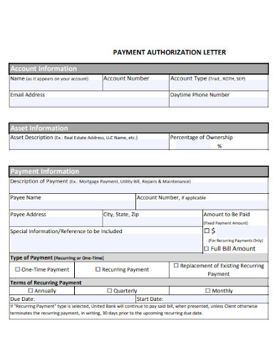 authorization letter to claim salary payment