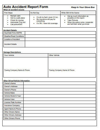 Accident Report - 10+ Examples, Format, Pdf | Examples