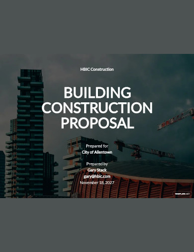 building construction proposal template