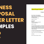 Business Proposal Cover Letter Examples