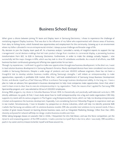 how to write a business essay grade 11