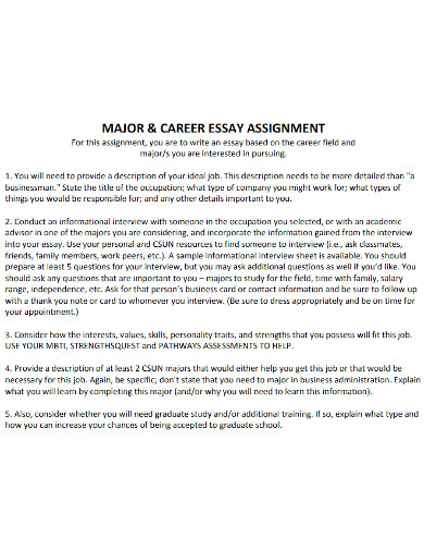 Career Pursuing Essay