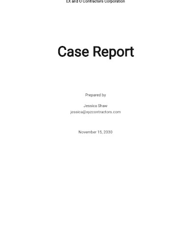 case report template