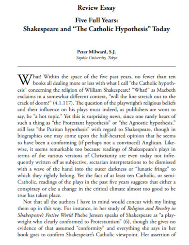catholic hypothesis essay