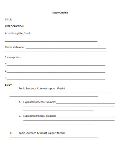 easy essay format template