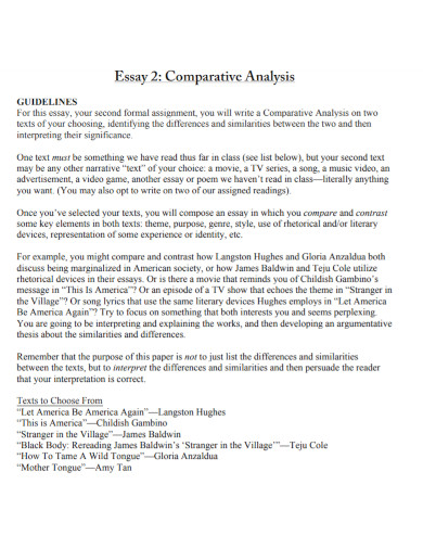 how to write good comparative essay