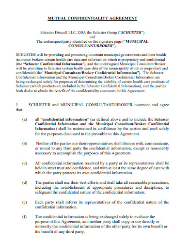 consultant mutual confidentiality agreement