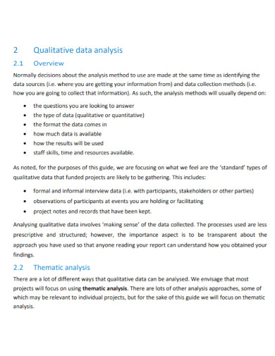 consulting qualitative data report