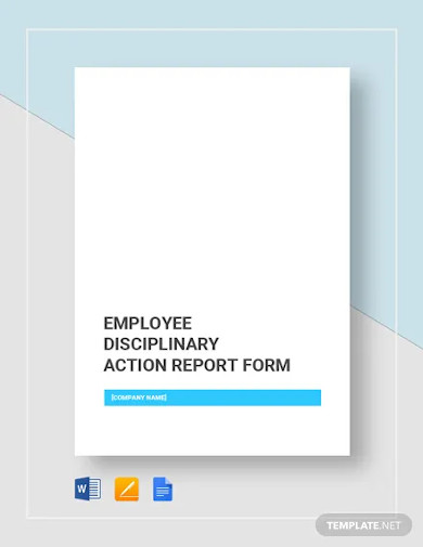 disciplinary report form template