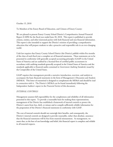 Comprehensive Financial Reporting Sample Comprehensive Annual Financial Report - 5+ Examples, Format, Pdf | Examples
