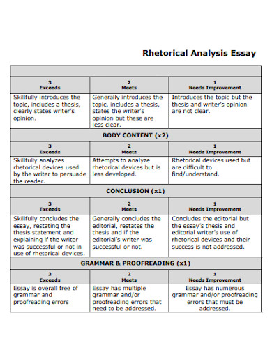 rhetorical essay guidelines