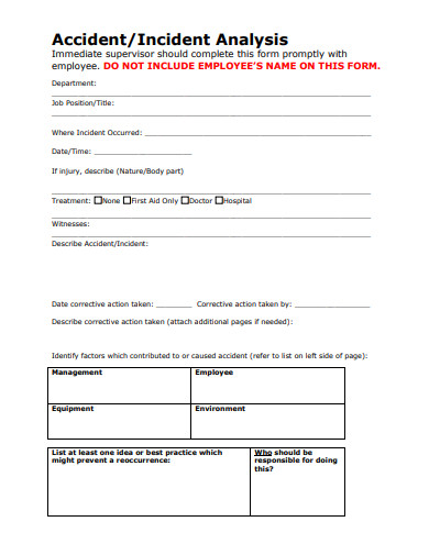 Incident/Accident Analysis - 10+ Examples, Format, Pdf | Examples