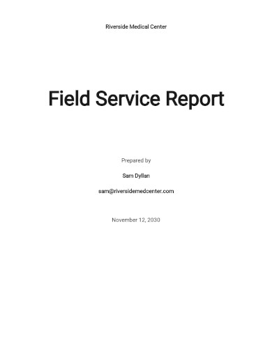 field service report template