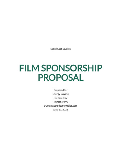 film sponsorship proposal template1