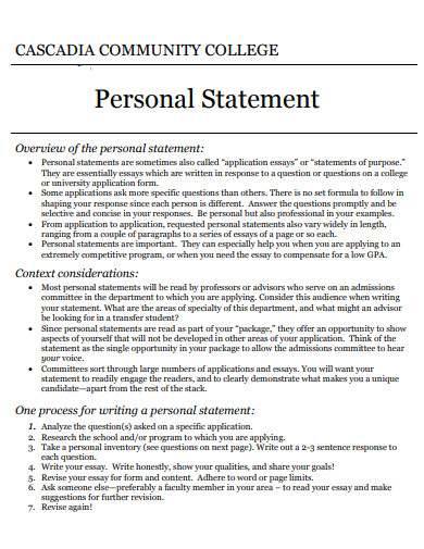 how to end university personal statement